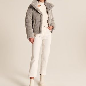 Abercrombie Faux Fur Mini puffer
